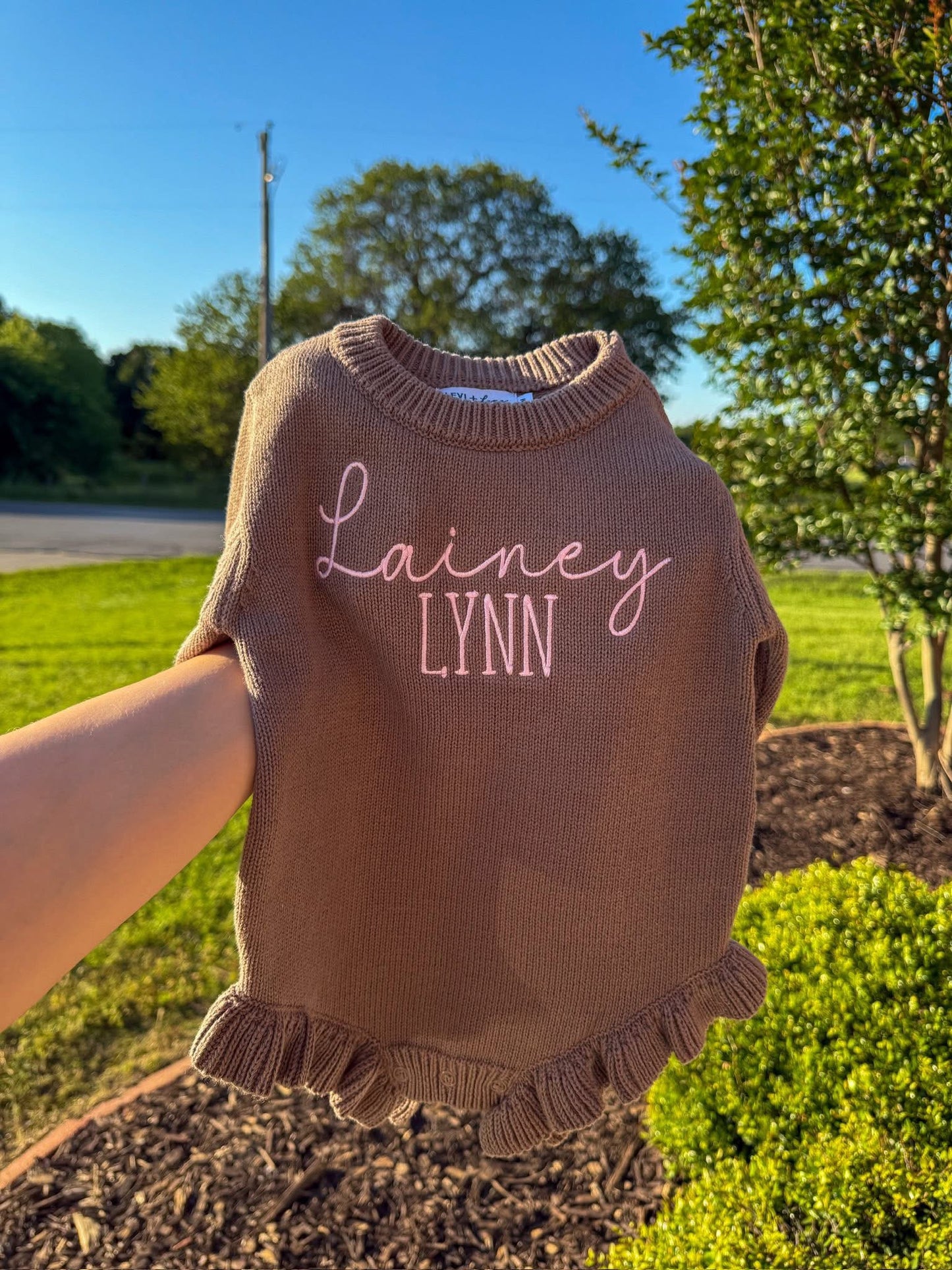 Newborn knit with ruffles