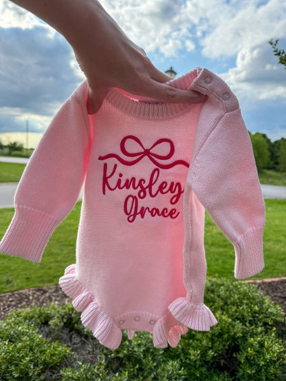Newborn knit with ruffles