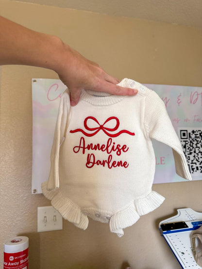 Newborn knit with ruffles