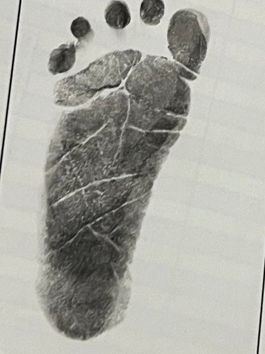 Loss of a child keepsake (footprint)