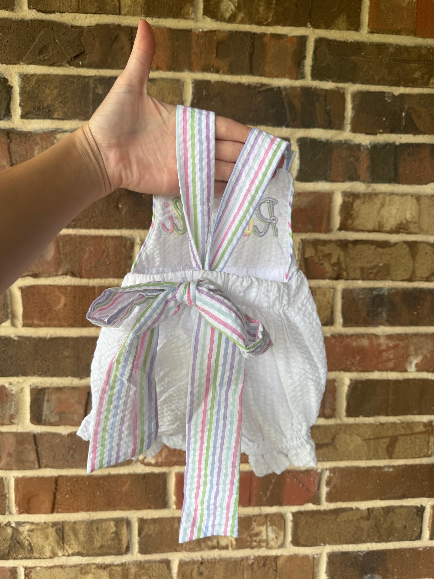 Pastel multi color name - bubble / tie back