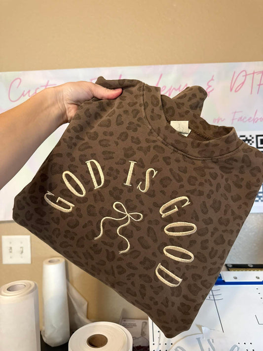 God is Good embroidered heavy weight crew