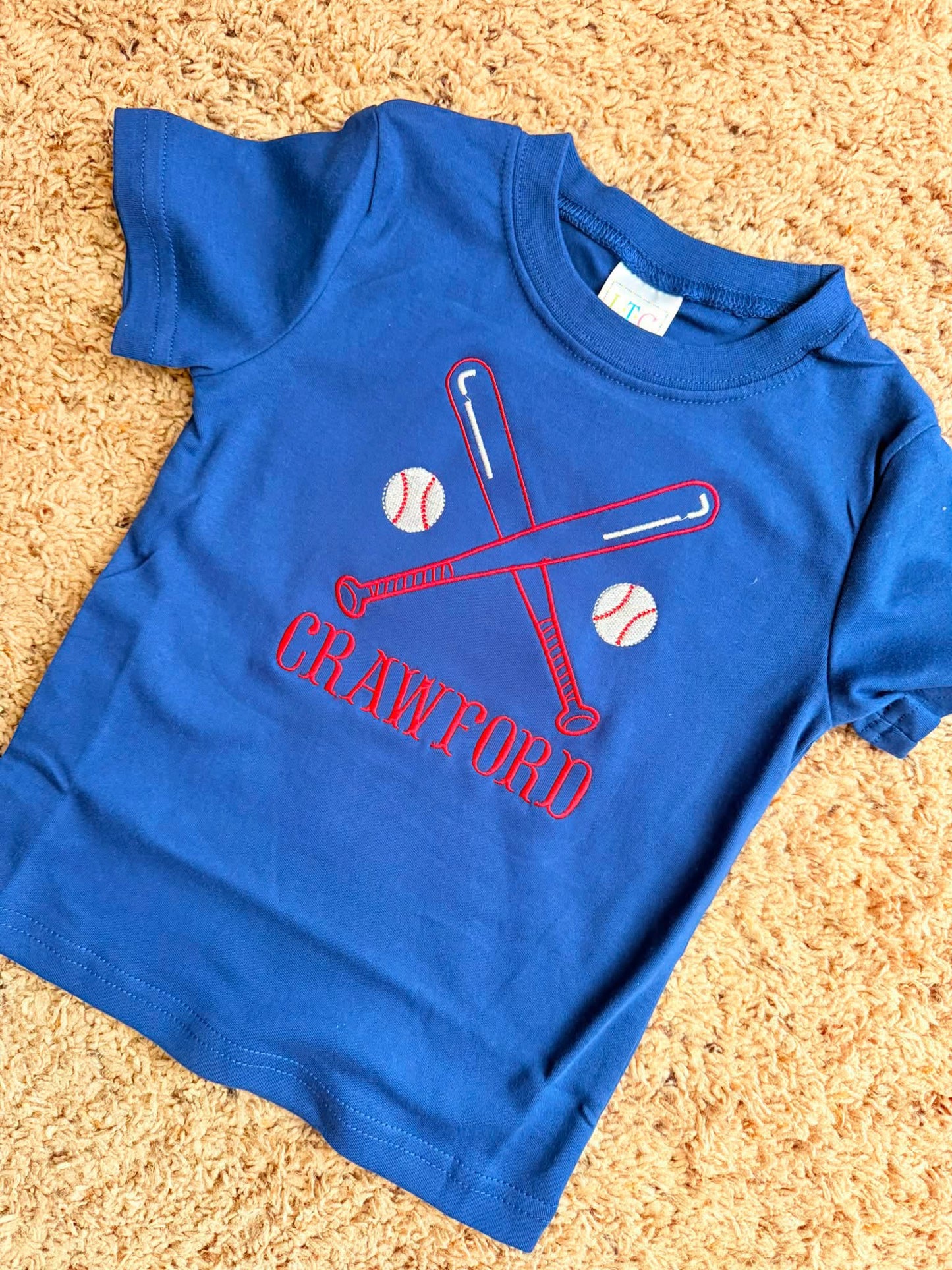Baseball embroidered T shirt