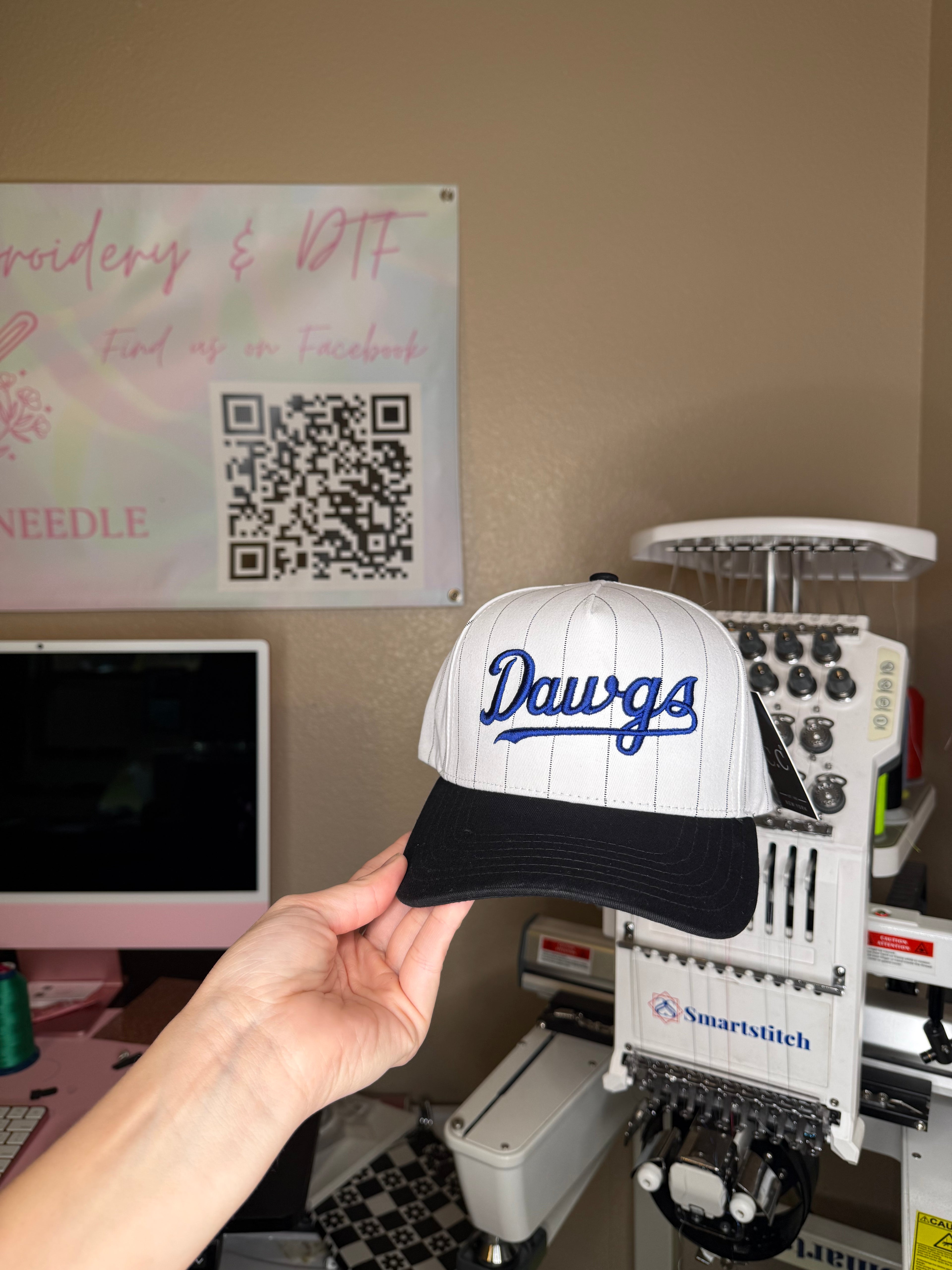 DAWGS pinstriped hat